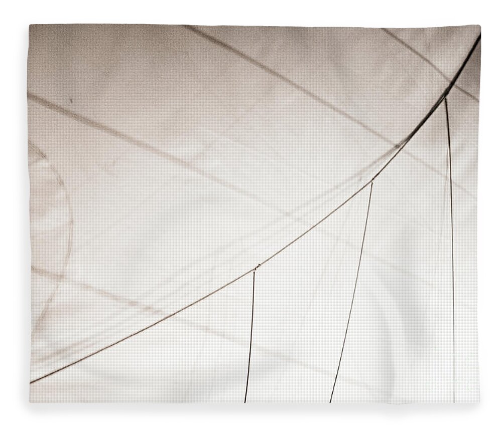 Aegis Fleece Blanket featuring the photograph Sailing Details by Hannes Cmarits