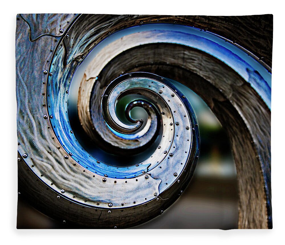 Junk Fleece Blanket featuring the photograph Salmon Waves 2 by Pelo Blanco Photo