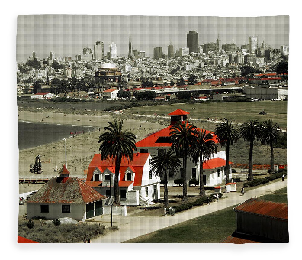 San+francisco Fleece Blanket featuring the photograph San Francisco Panorama 2015 by Peter Potter