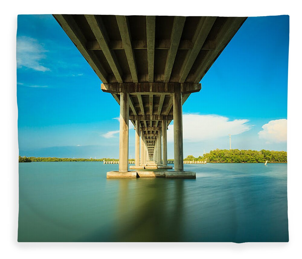 Everglades Fleece Blanket featuring the photograph San Marco Bridge by Raul Rodriguez