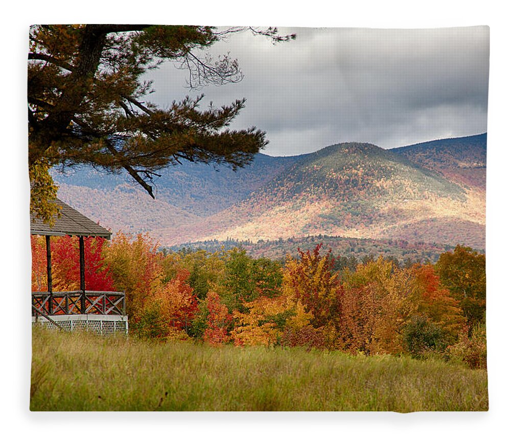 Chocorua New Hampshire Fleece Blanket featuring the photograph Sandwich mountain range by Jeff Folger