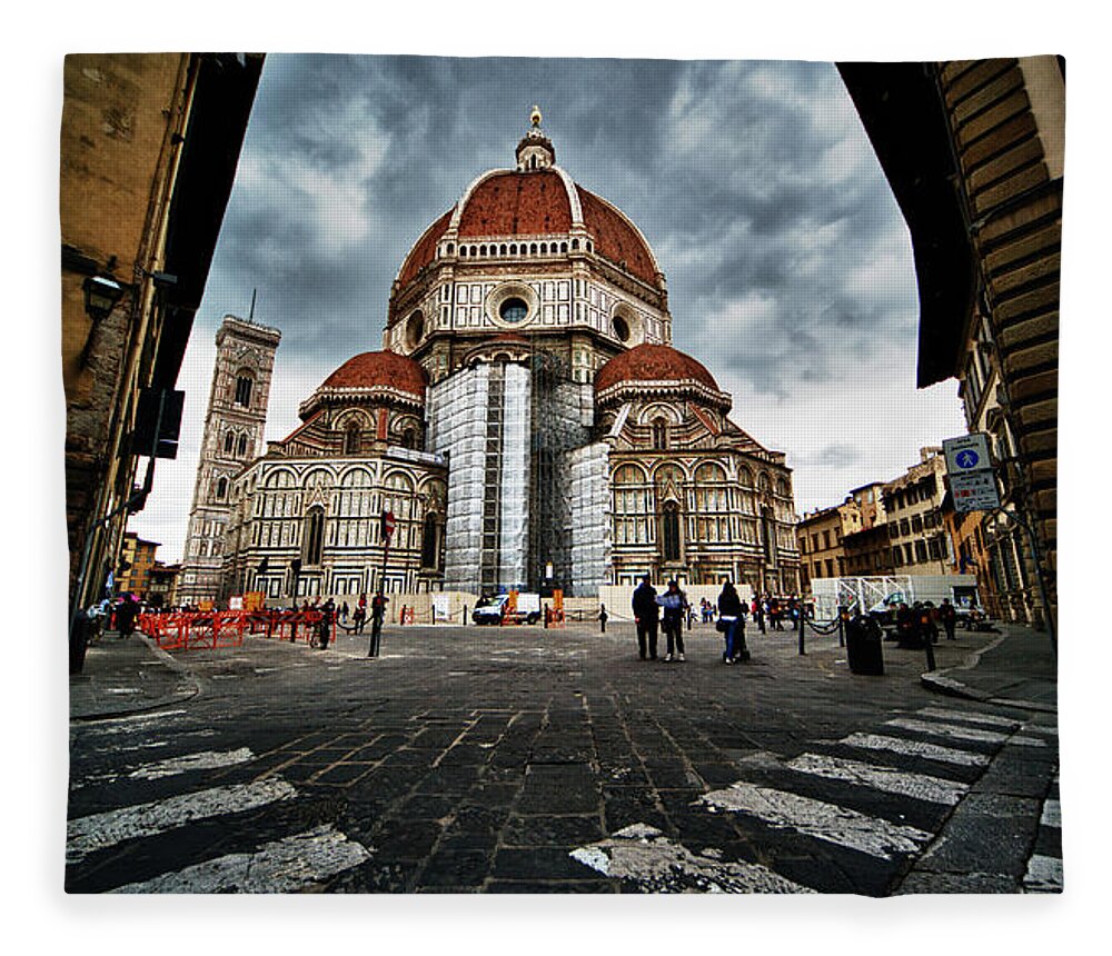 Architecture Fleece Blanket featuring the photograph Santa Maria del Fiore Cathedral by Jaroslaw Blaminsky