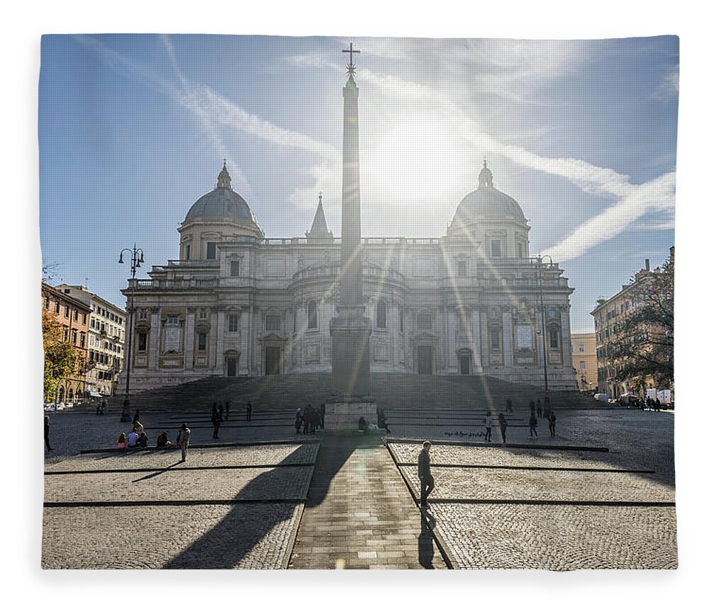 Architecture Fleece Blanket featuring the photograph Santa Maria Maggiore by James Billings