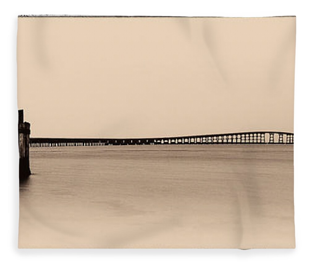 Herbert C. Bonner Bridge Fleece Blanket featuring the photograph Scenic Route by C Renee Martin