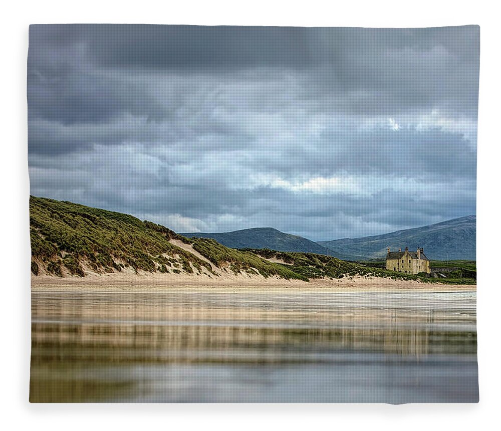 Scotland Fleece Blanket featuring the photograph Scotland Highlands Beach by Deborah Penland
