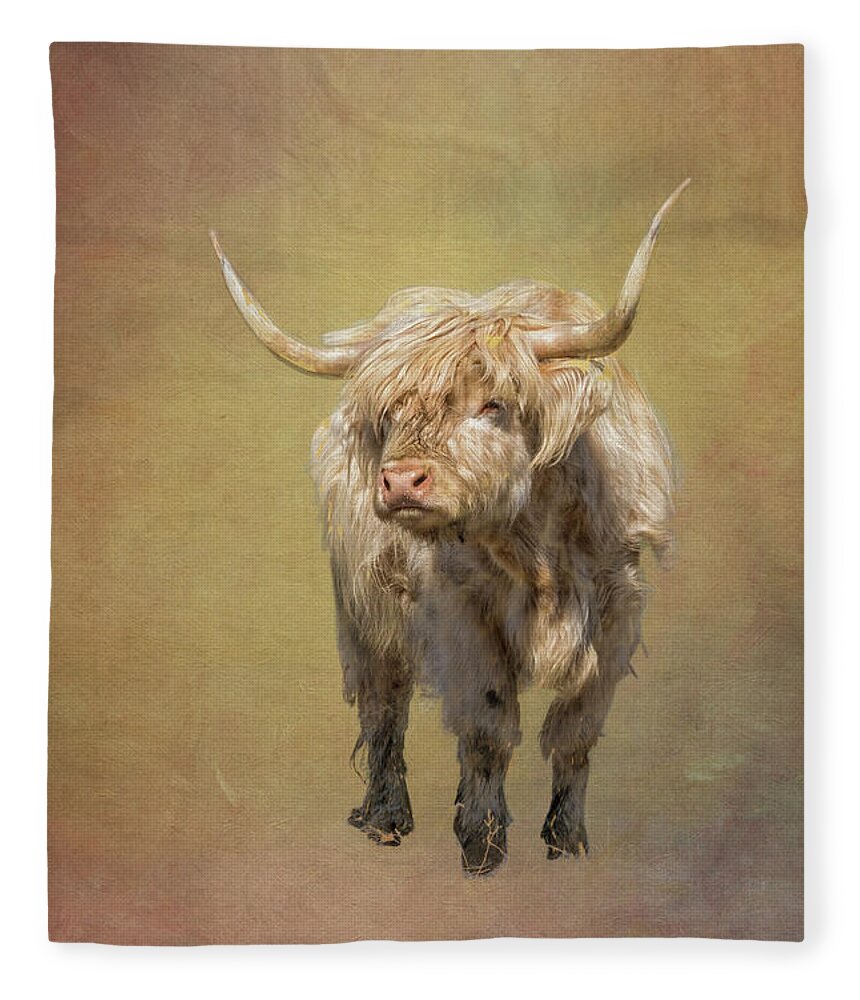 Harrisville New Hampshire. New England Mill Town Fleece Blanket featuring the photograph Scottish Highlander by Tom Singleton