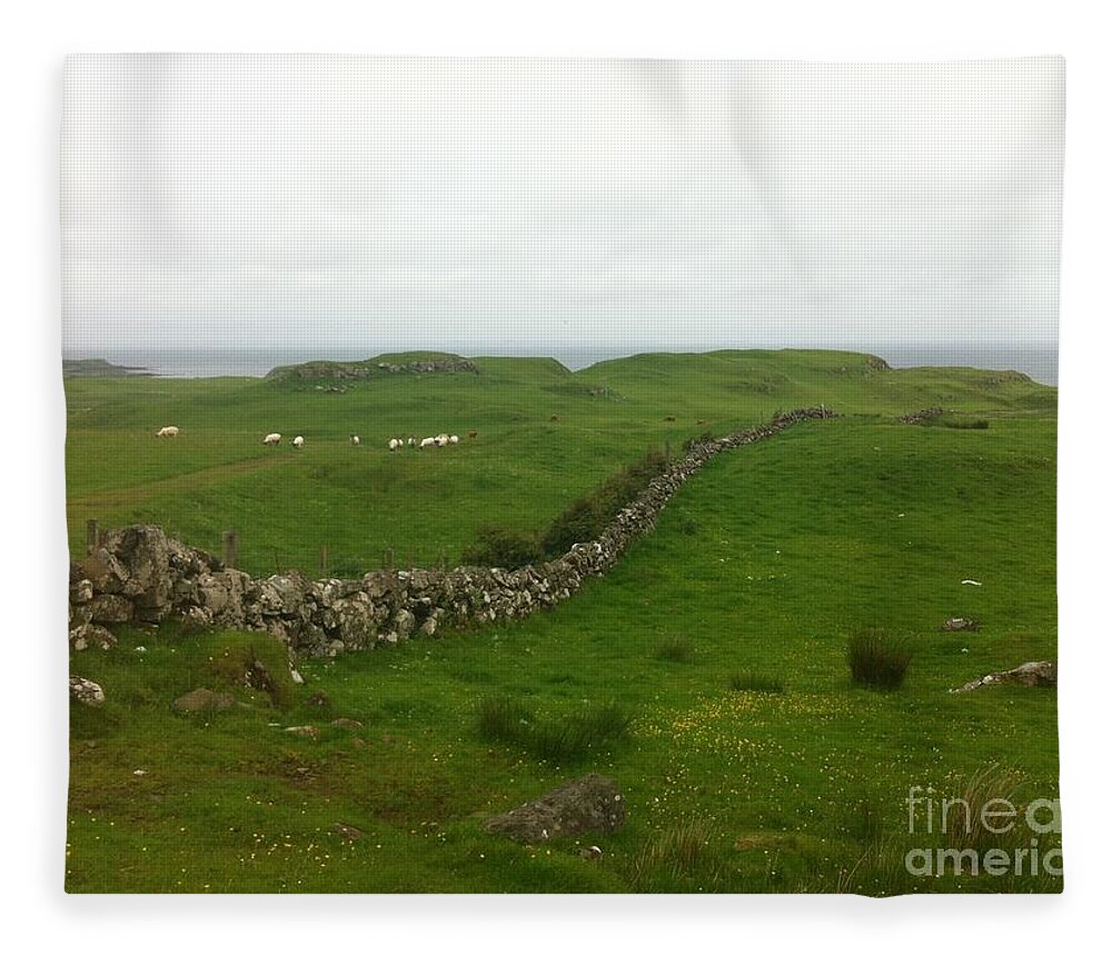 Scotland Fleece Blanket featuring the photograph Scottish Wall by Kate Conaboy