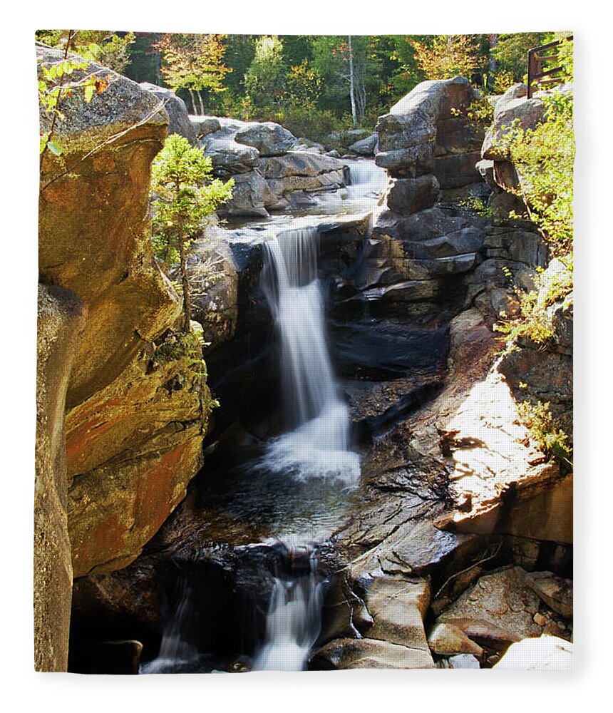 Landscape Fleece Blanket featuring the photograph Screw Auger Falls by Brett Pelletier