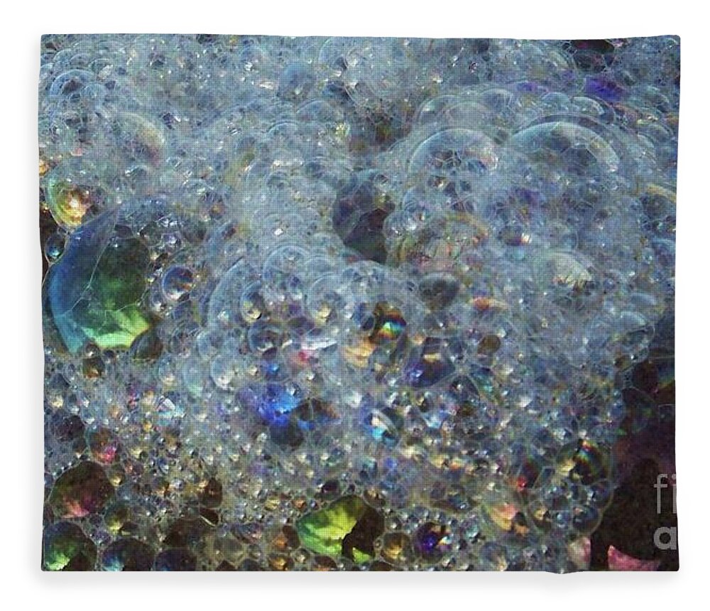 Abstract Fleece Blanket featuring the photograph Sea Foam by Julie Rauscher