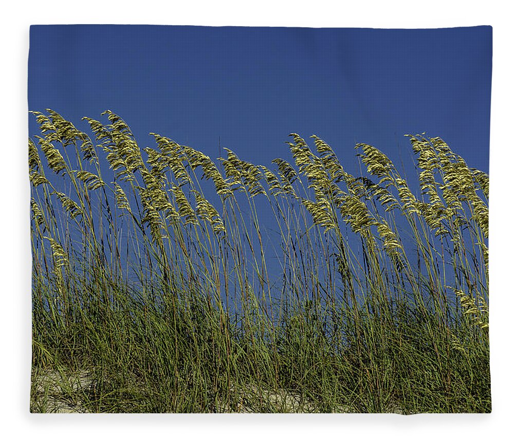 Original Fleece Blanket featuring the photograph Sea oats on the dunes by WAZgriffin Digital