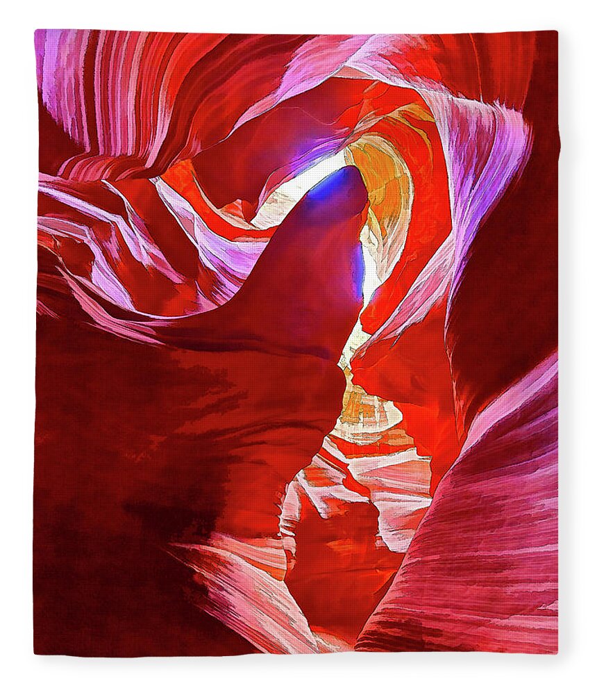 Nature Fleece Blanket featuring the photograph Secret Canyon 1 by ABeautifulSky Photography by Bill Caldwell