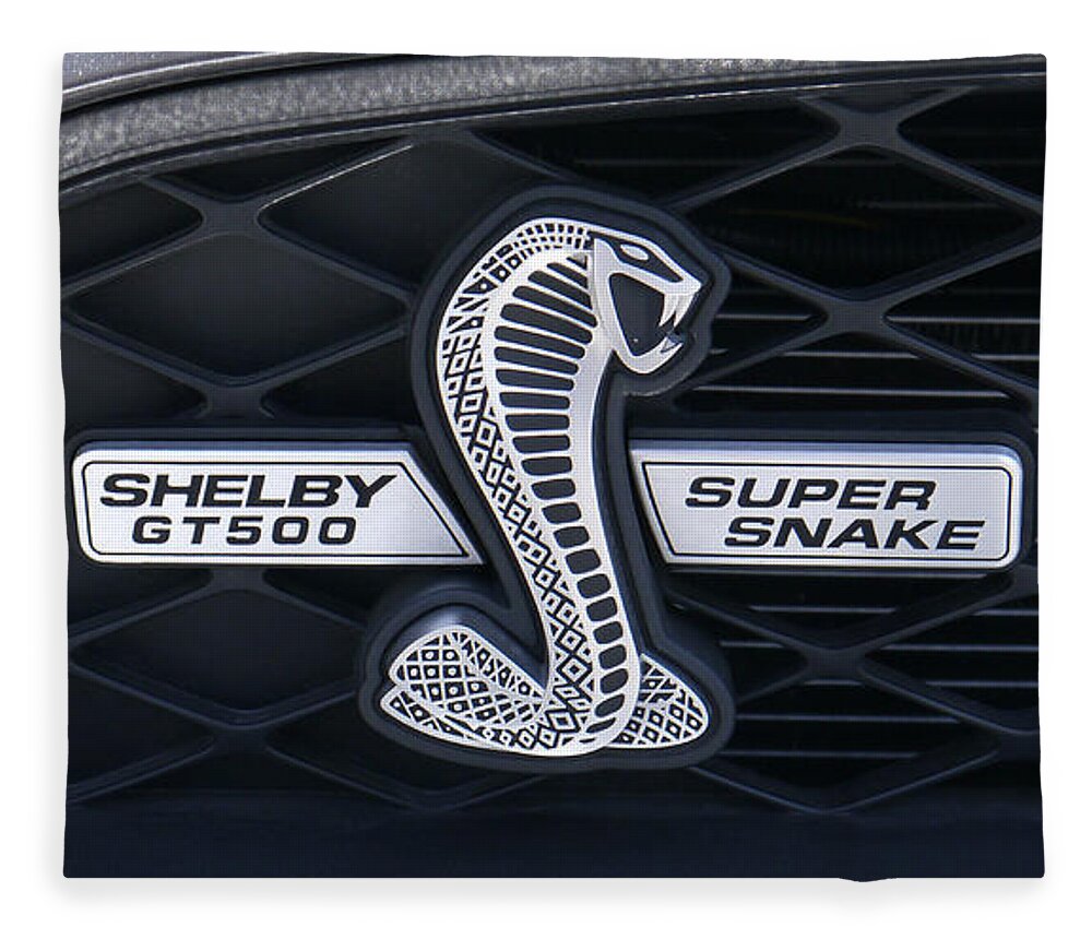 Transportation Fleece Blanket featuring the photograph SHELBY GT 500 Super Snake by Mike McGlothlen