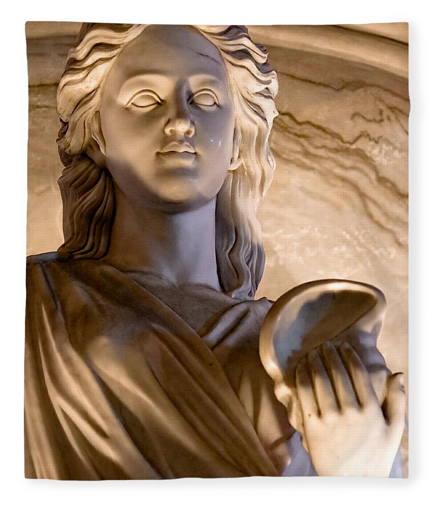 Sculpture Fleece Blanket featuring the photograph Shell In Hand by Christopher Holmes