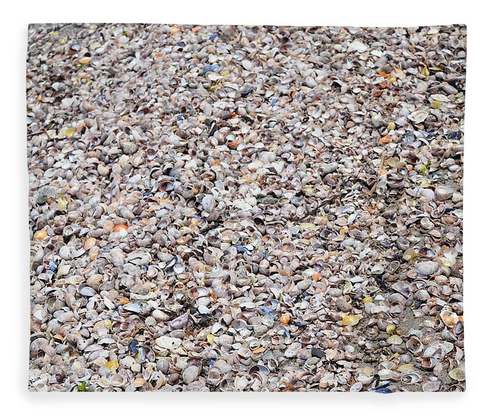 Shells Fleece Blanket featuring the photograph Shells by Dani McEvoy