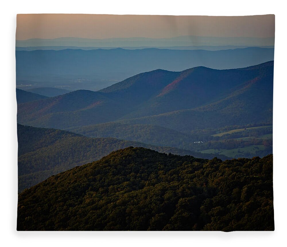 Shenandoah Valley Fleece Blanket featuring the photograph Shenandoah Valley at Sunset by Rick Berk