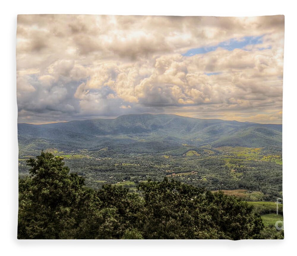 Shenandoah Valley Fleece Blanket featuring the photograph Shenandoah Valley - Storm Rolling In by Kerri Farley