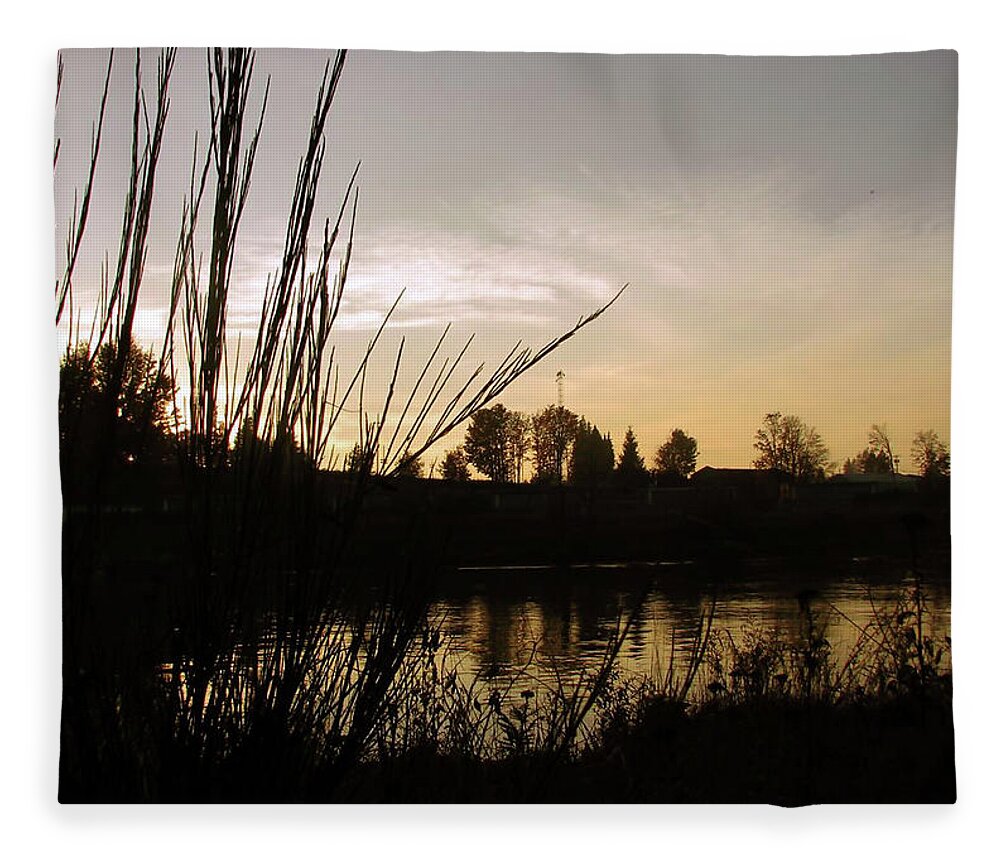 Nature Fleece Blanket featuring the photograph Silhouetted Twilight by Jaeda DeWalt