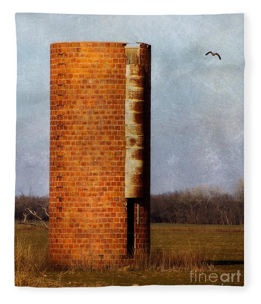 Abandoned Fleece Blanket featuring the photograph Silo by Lana Trussell