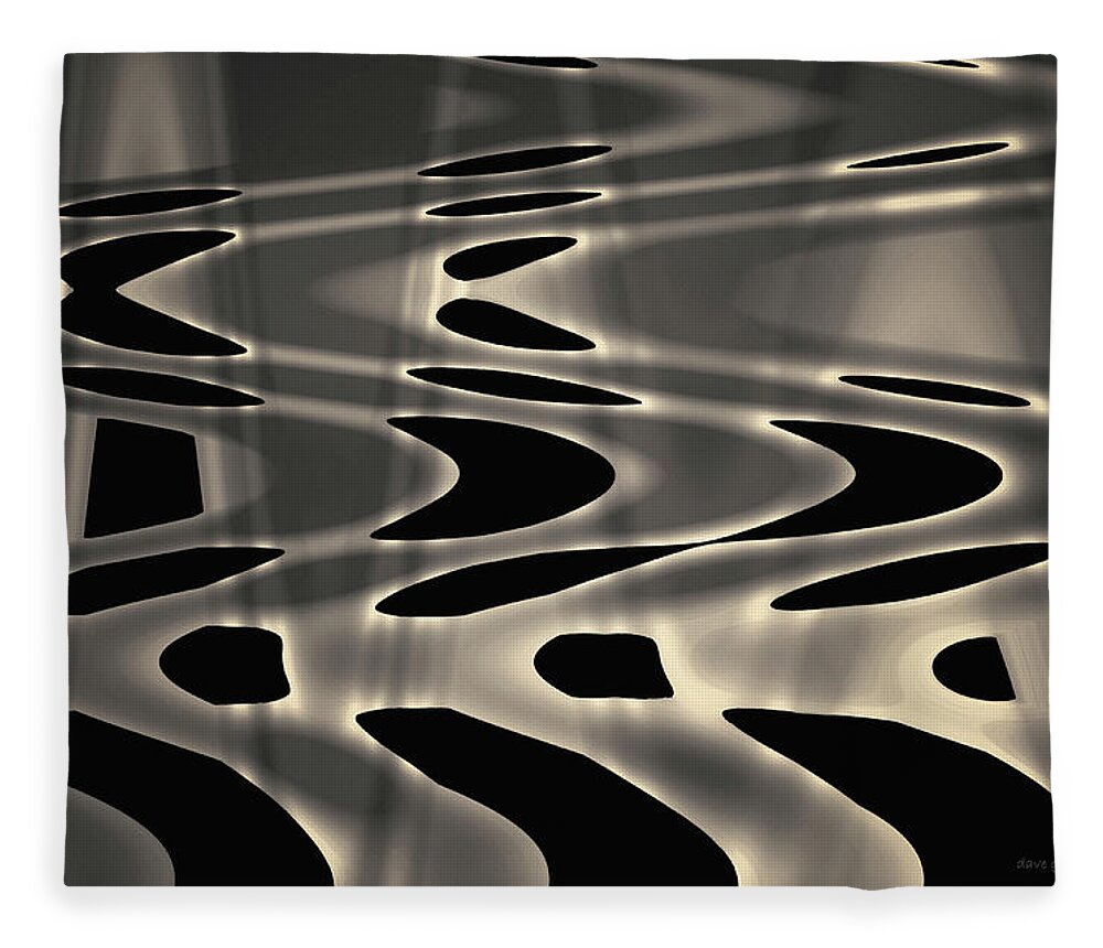 Abstract Fleece Blanket featuring the photograph Silvery Abstraction Toned by David Gordon