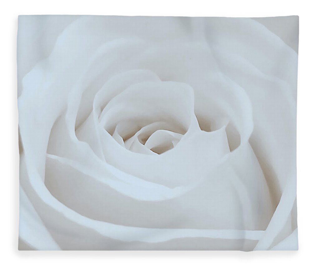 Photography By Suzanne Stout Fleece Blanket featuring the photograph Single White Rose by Suzanne Stout