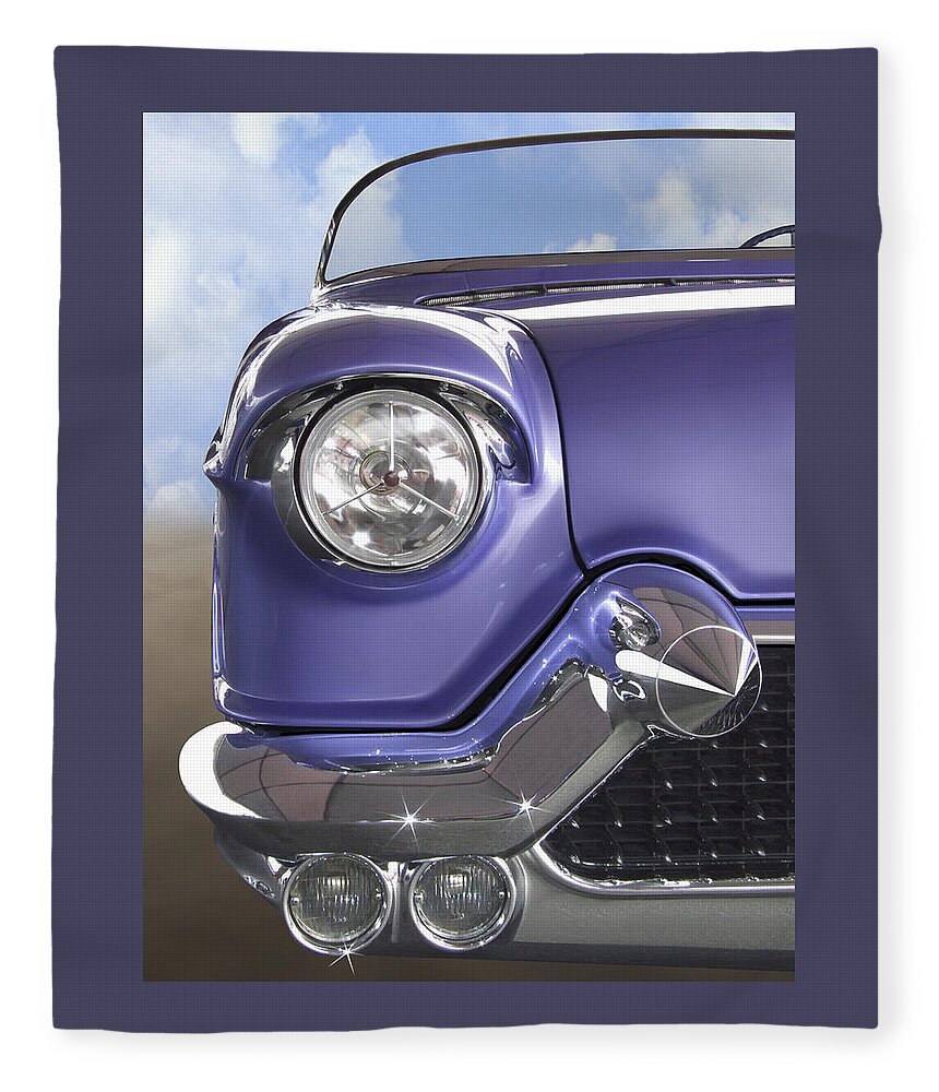 1957 Cadillac Fleece Blanket featuring the photograph Sitting Pretty by Mike McGlothlen