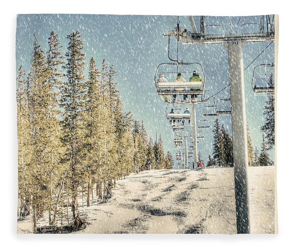 Beautiful Fleece Blanket featuring the photograph Ski Colorado by Juli Scalzi