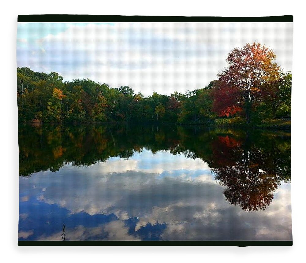 Autumn Fleece Blanket featuring the photograph Sky Island by Dani McEvoy