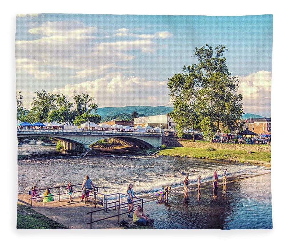 Tennessee Fleece Blanket featuring the photograph Small Town America by Jim Cook