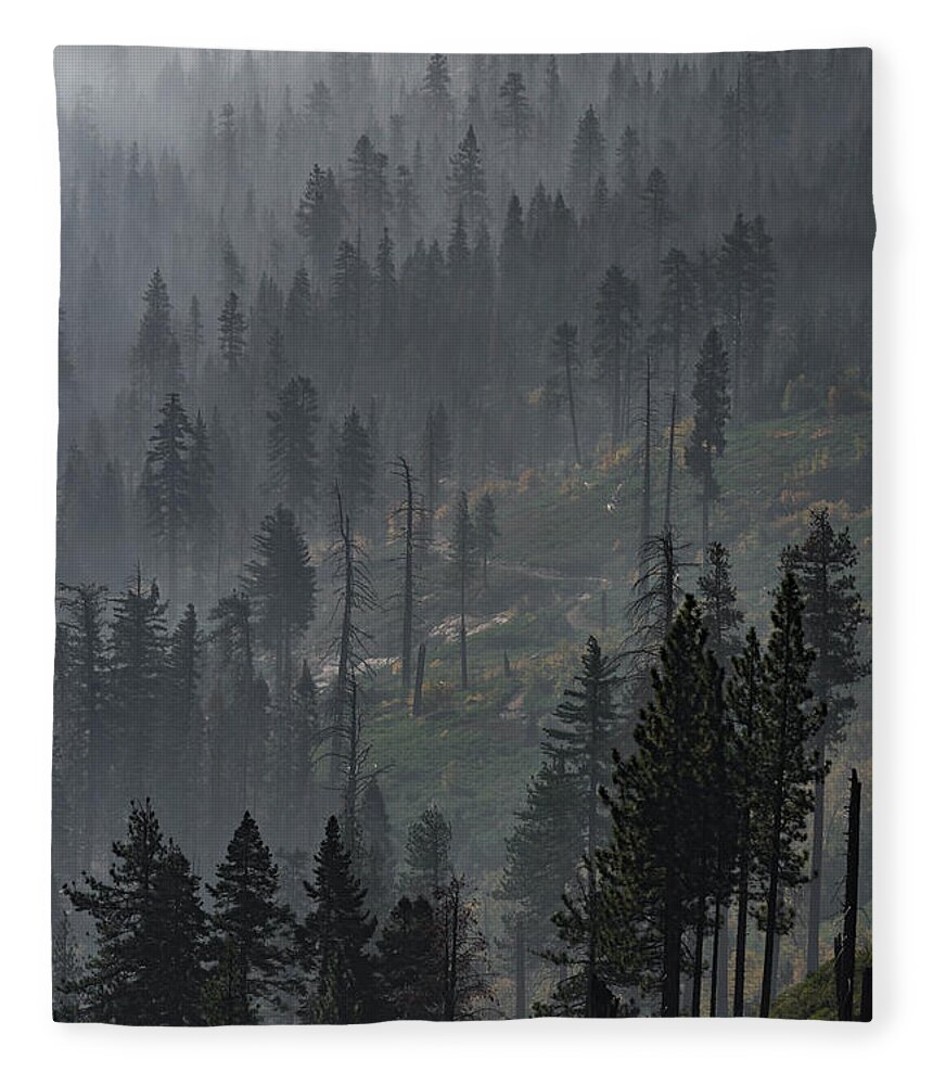 Mountain Fleece Blanket featuring the photograph Smoke Haze by Jody Partin