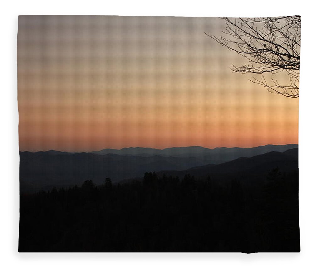 Nunweiler Fleece Blanket featuring the photograph Smoky Mountain Sunset by Nunweiler Photography