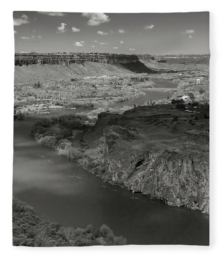 5dmkiv Fleece Blanket featuring the photograph Snake River at Twin Falls by Mark Mille