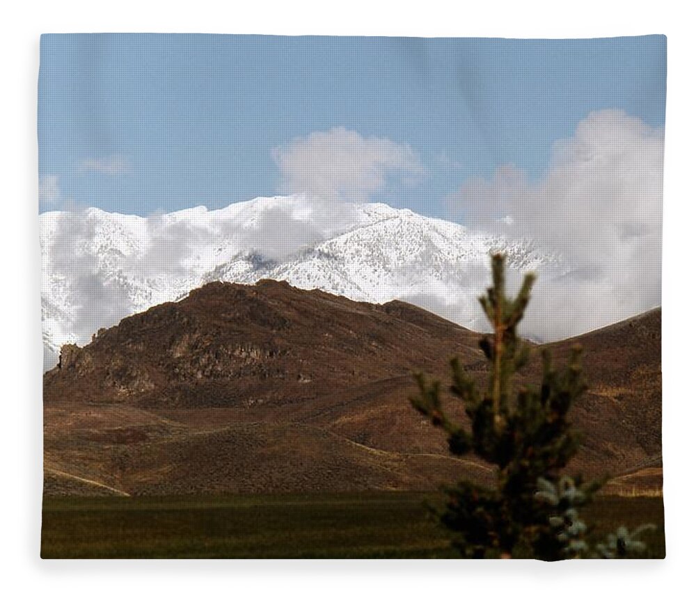 Mountains Fleece Blanket featuring the photograph Snow Capped by John Schneider