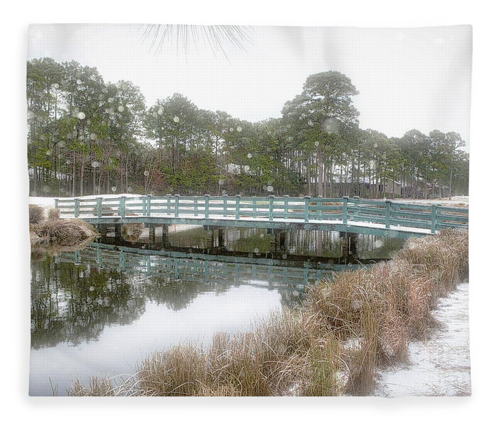 Scenic Fleece Blanket featuring the photograph Snow Storm 1 by Kathy Baccari