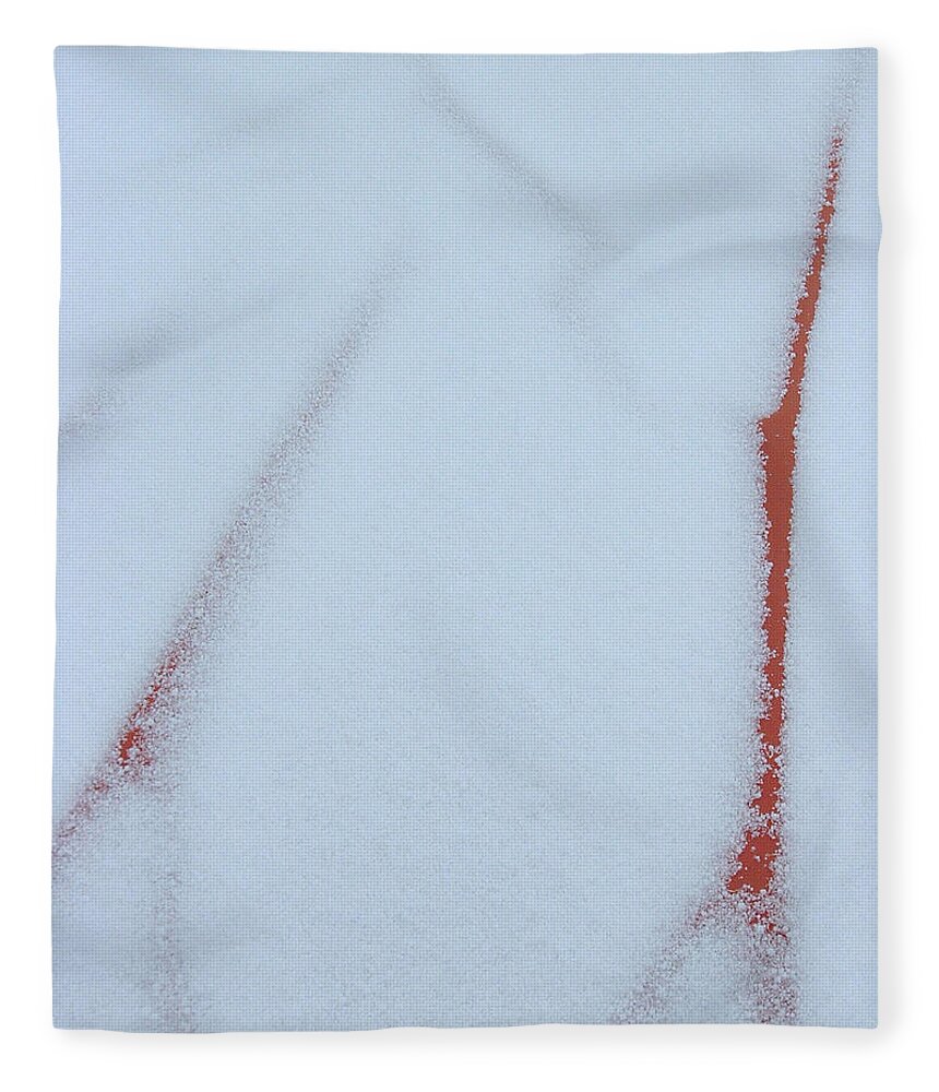 Snow Fleece Blanket featuring the photograph Snow Veins by Annekathrin Hansen