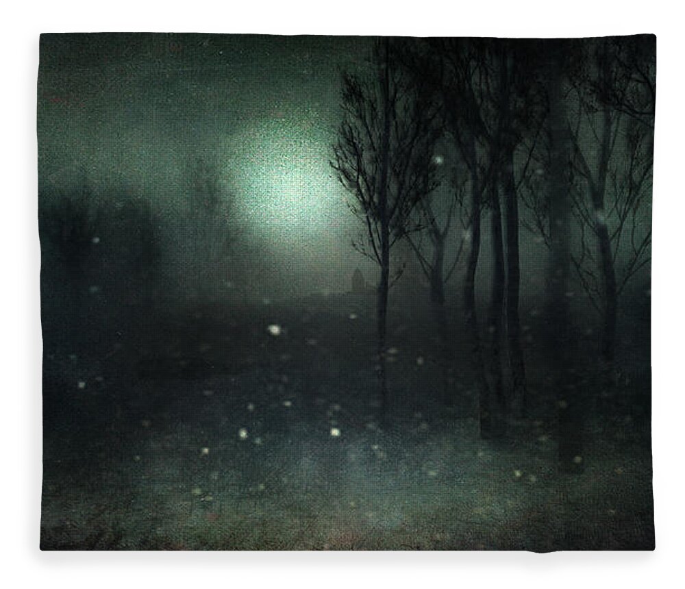  Fleece Blanket featuring the digital art Solitude by Cybele Moon