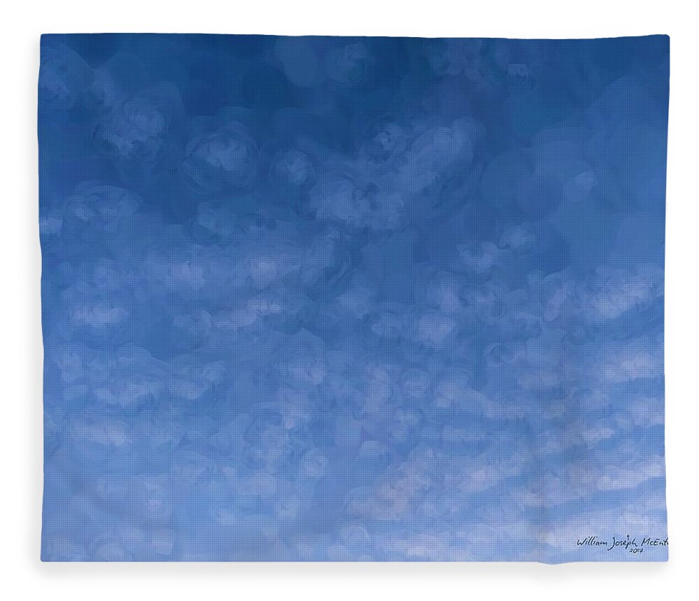 Skyscape Fleece Blanket featuring the painting Solstice Dawn by Bill McEntee