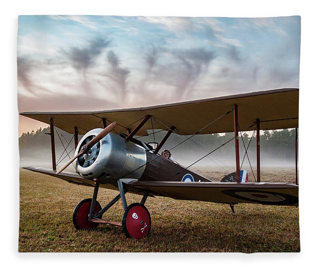 Sopwith Fleece Blanket featuring the photograph Sopwith Sunrise by David Hart