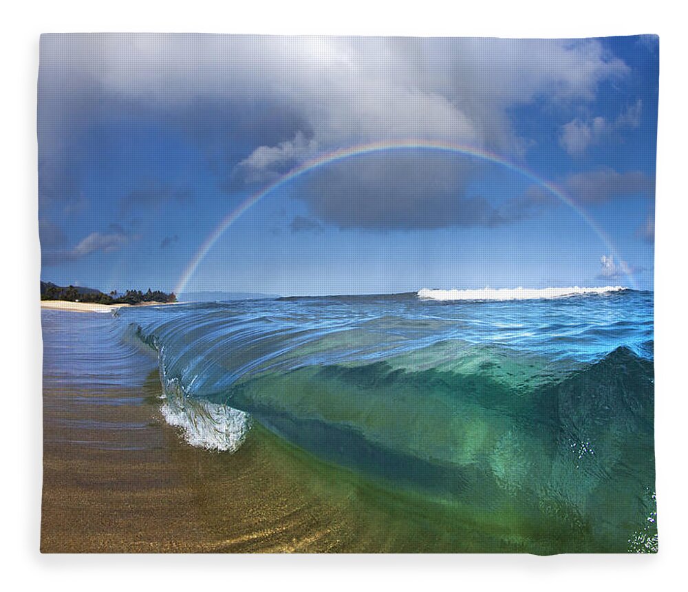Rainbow Fleece Blanket featuring the photograph Soul Arch by Sean Davey