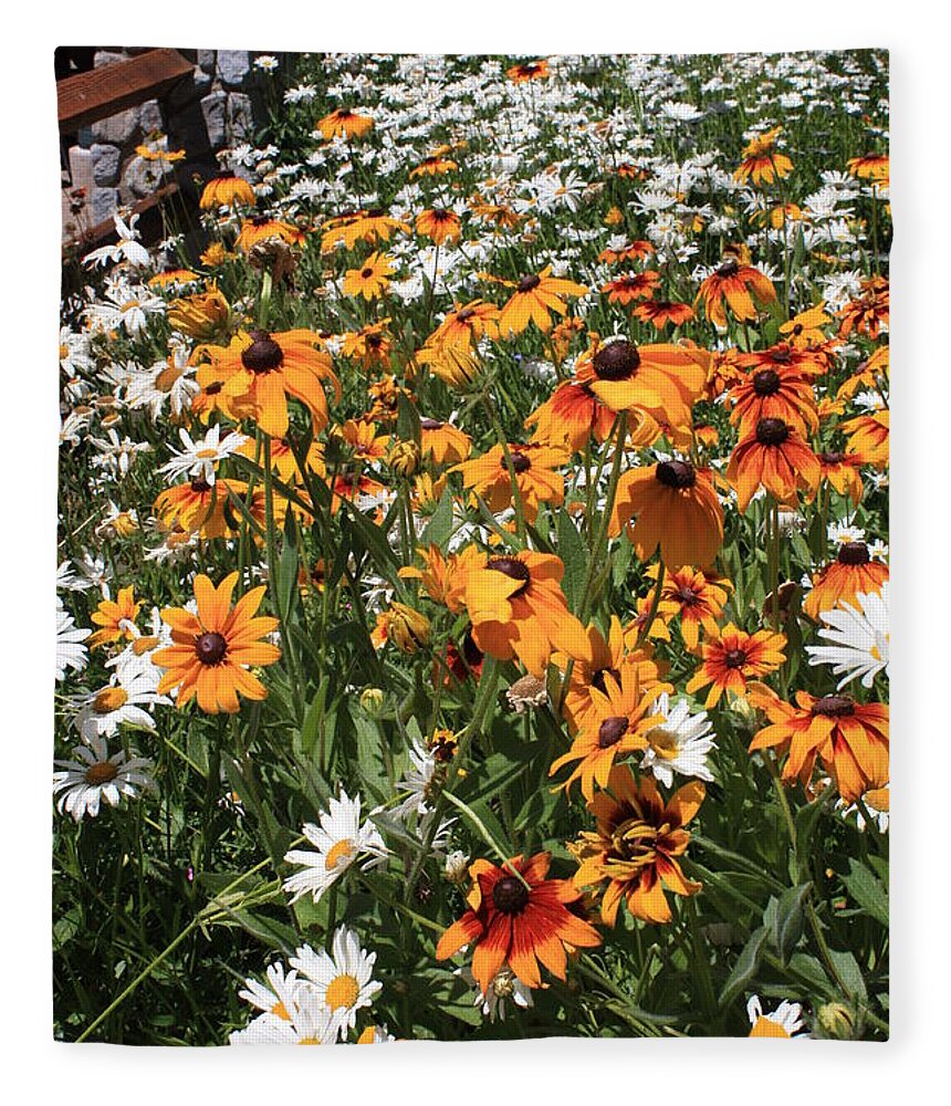 Flowers Fleece Blanket featuring the photograph South Lake Tahoe Flowers by Carol Groenen