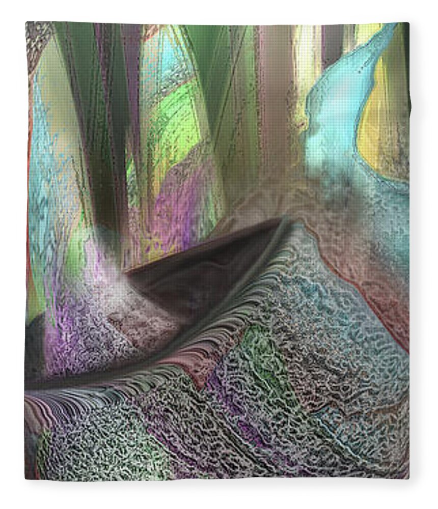 Mighty Sight Studio Fleece Blanket featuring the digital art Spellbound Doris by Steve Sperry