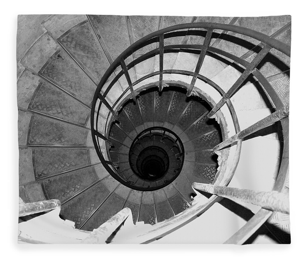 Spiral Staircase Fleece Blanket featuring the photograph Spiral Staircase at the Arc by Donna Corless