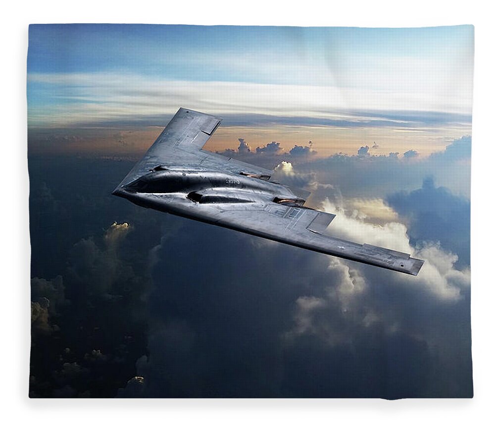 B-2 Bomber Fleece Blanket featuring the digital art Spirit Of Ohio by Airpower Art