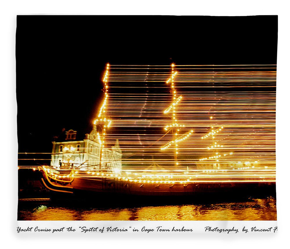 Boat Fleece Blanket featuring the digital art Spirit of Victoria by Vincent Franco