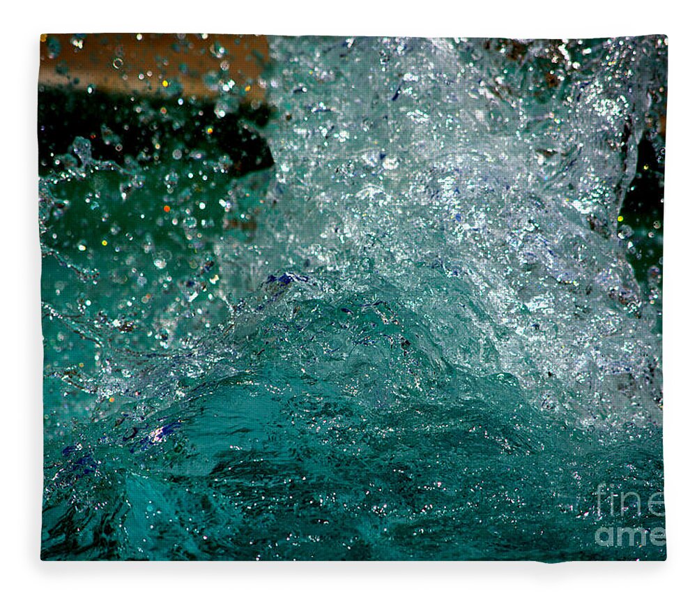 Splash Fleece Blanket featuring the photograph Splash by Leah McPhail