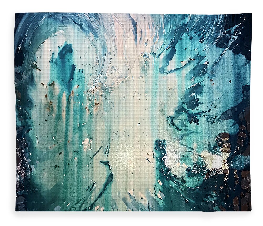 Splash Fleece Blanket featuring the painting Splash by Michelle Pier