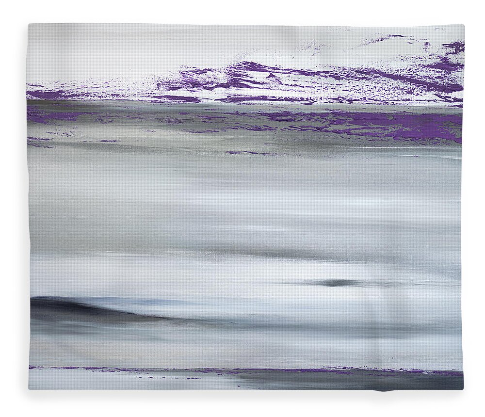 Purple Fleece Blanket featuring the painting Splash of Purple 2 by Tamara Nelson