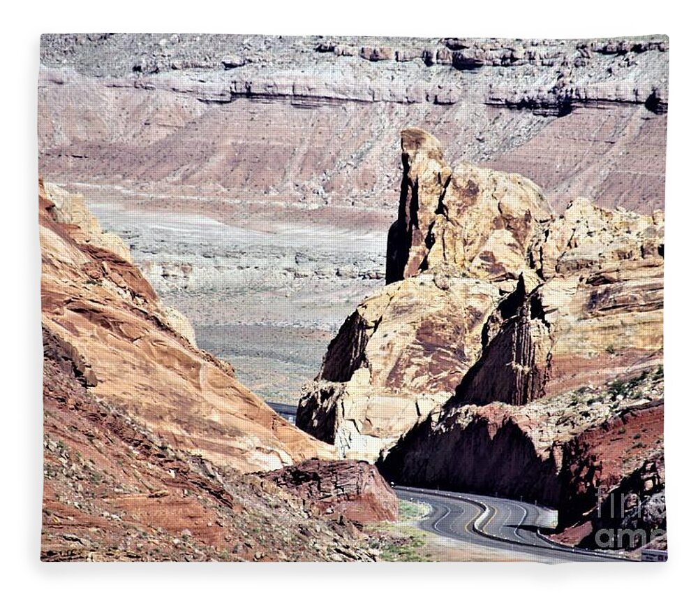Utah Fleece Blanket featuring the photograph Spotted Wolf Canyon Utah by Merle Grenz
