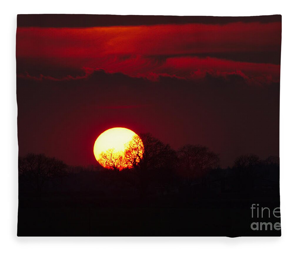 St James Lake Fleece Blanket featuring the photograph Spring Sunset by Jeremy Hayden