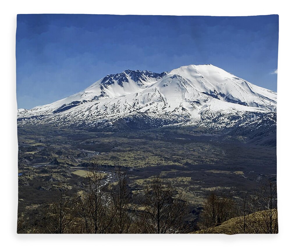 Spring At St.helens.toutle River Fleece Blanket featuring the photograph Springtime at St. Helens by Tikvah's Hope