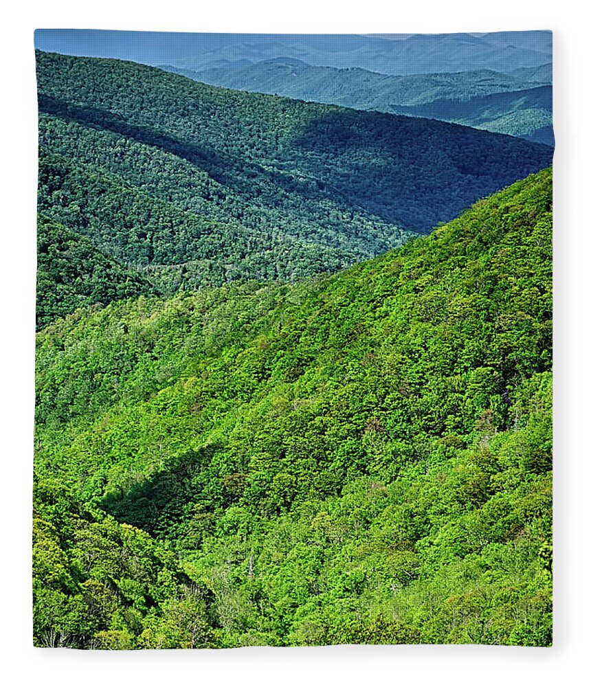 Mountains Fleece Blanket featuring the photograph Springtime In The Blue Ridge Mountains by Alex Grichenko